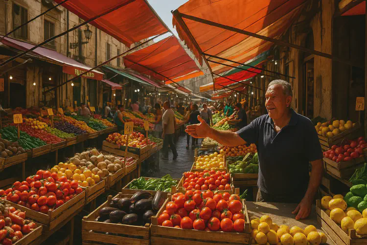 Food markets in Sicily