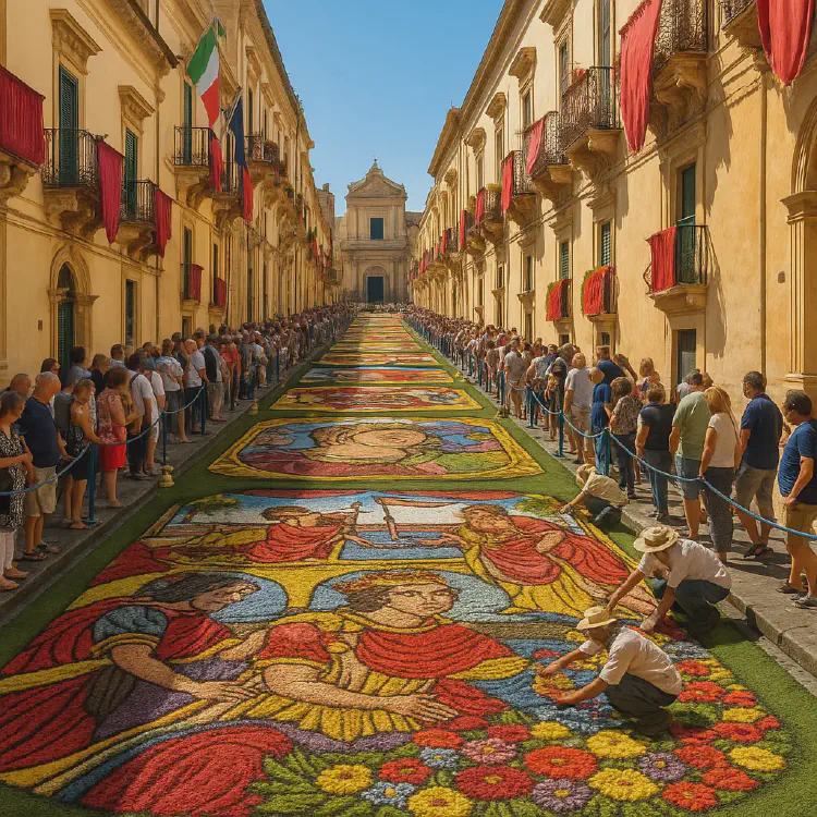 Infiorata flower festival Noto
