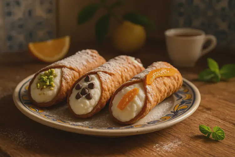 Sicilian desserts: cannoli, cassata, granita